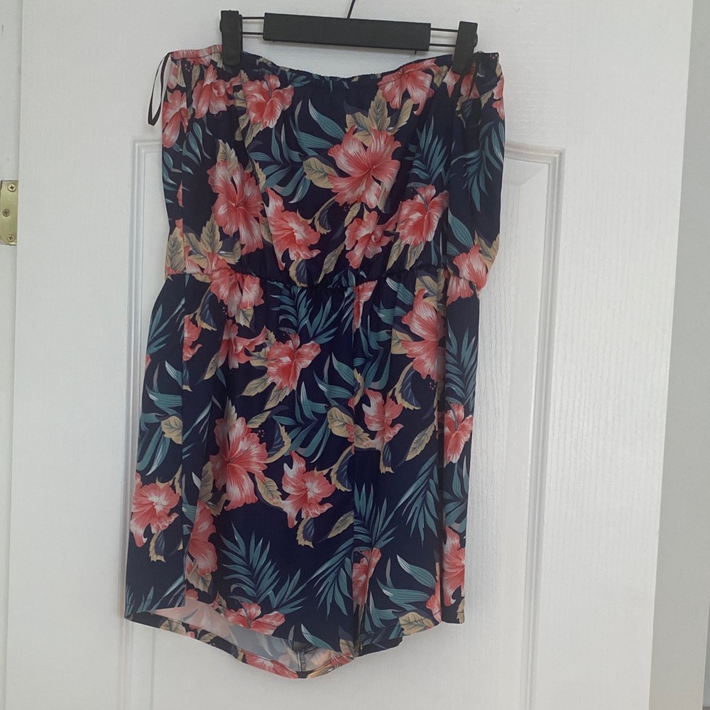 Floral Strapless Romper